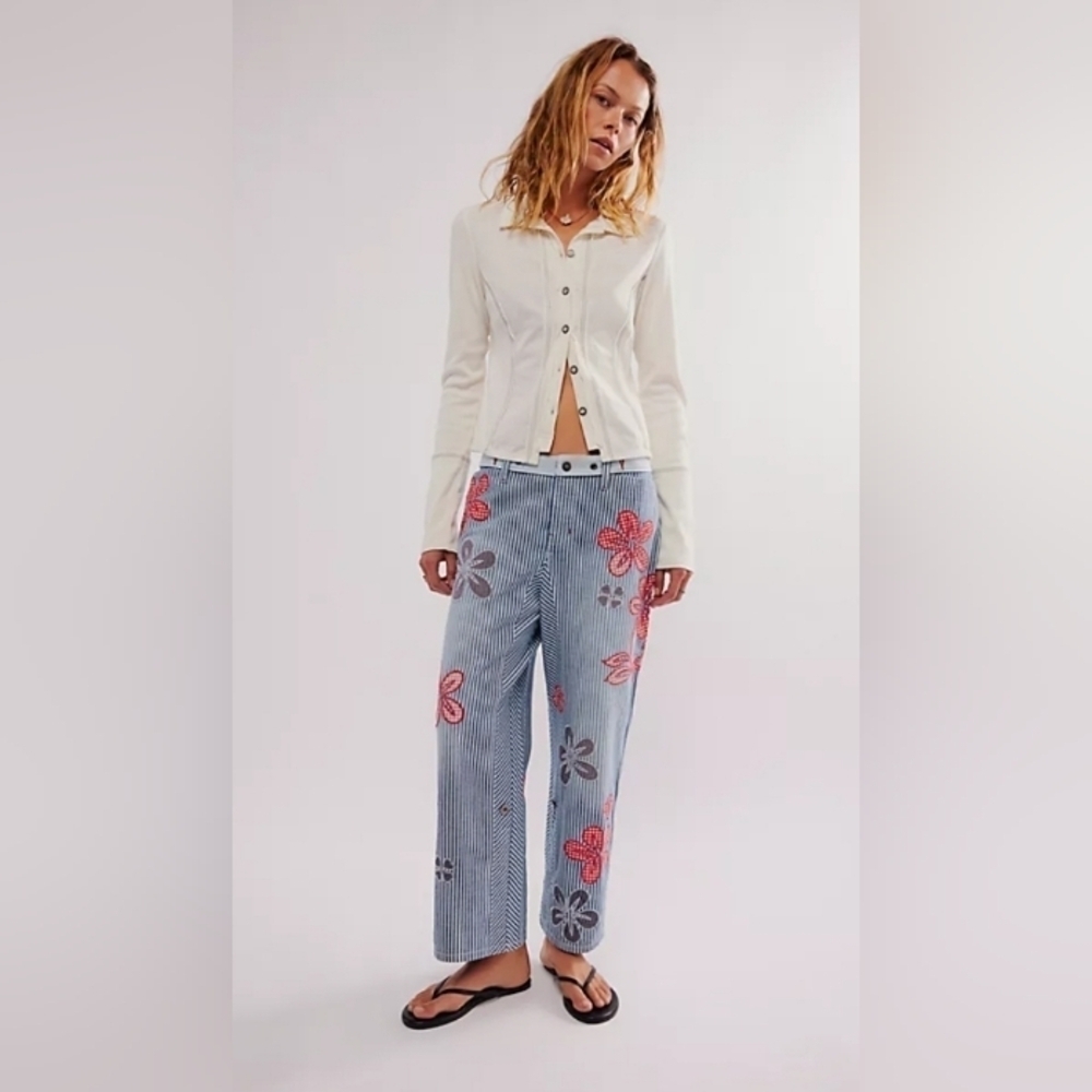 We the free, Free People  hot tropics cuffed harem trousers.